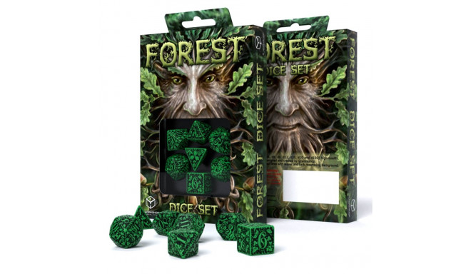 Q Workshop Forest Jungle Dice Set (Green And Black Sp)