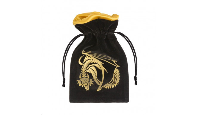 Dragon Velor Dice Bag Black And Gold