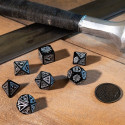 The Witcher Geralt Silver Sword Dice Set Black And Silver Sp