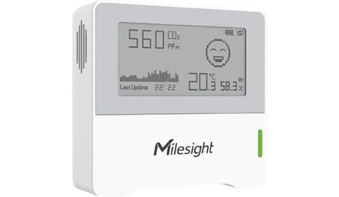 "IoT Milesight Indoor Ambience Monitoring Sensor LoRaWAN Temp. Humidity CO2 E-Ink Display"