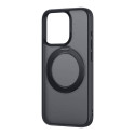 Phone Case Baseus SkyRing Magnetic with Stand for iP 15 Pro + tempered-glass and cleaning kit (black