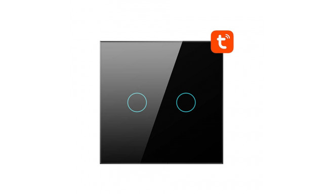Smart Light Switch WiFi Avatto TS02-EU-B2 2 way (black)