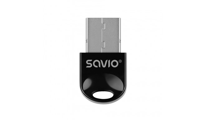 The SAVIO BT-060 is a compact USB Bluetooth adapter designed to add wireless connec