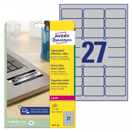 Label 63,5x29,6mm identification