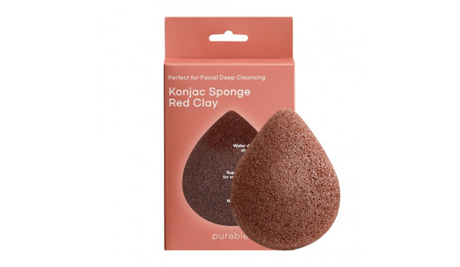 Holika Holika Спонж из конжака для чистки лица с красной глиной Purable Konjac Sponge - Red Clay