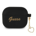 Guess Guess GUA3LSCHSK AirPods 3 cover black/black Silicone Charm Heart Collection