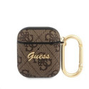 Guess - Guess 4G Script PC/PU Case for AirPods 1/2 Brown