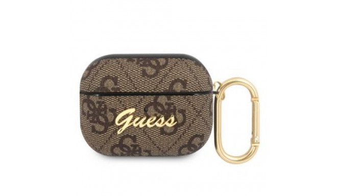 Guess - Guess 4G Script PC/PU Case for AirPods Pro Brown