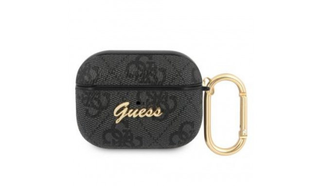 Guess - Guess 4G Script PC/PU Case for AirPods Pro Black