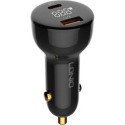 LDNIO C101 Car Charger USB + USB-C 100W + USB-C to USB-C Cable (Black)