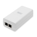 DIGITUS Gigabit Ethernet PoE Injektor 802.3af 15,4W weiĂź