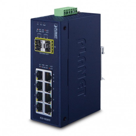 PLANET IGS-1020TF hallatav gigabit ethernet (10/100/1000) sinine võrgulüliti