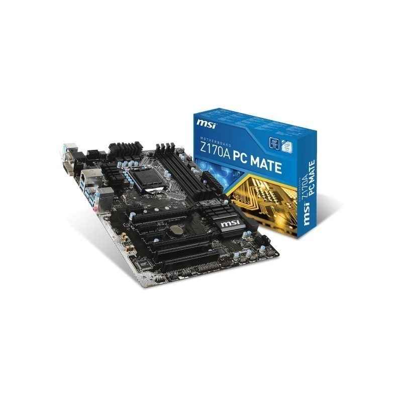 Msi Z170a Pc Mate Z170 Dualddr4 2400 Sata3 Satae Hdmi Dvi Usb 3 1 Atx Mainboards Photopoint