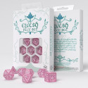 Q-workshop Elvish Sparkling Pink And White Dice Set