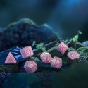Q-workshop Elvish Sparkling Pink And White Dice Set