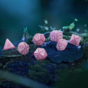Q-workshop Elvish Sparkling Pink And White Dice Set