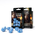 Classic Runic Dice Set Blue And White Colors