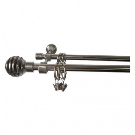 DOUBLE CURTAIN RAIL SET 300CM D16