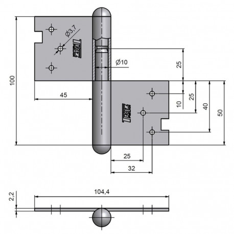 uksehing C2 100 tsingitud parem 9250