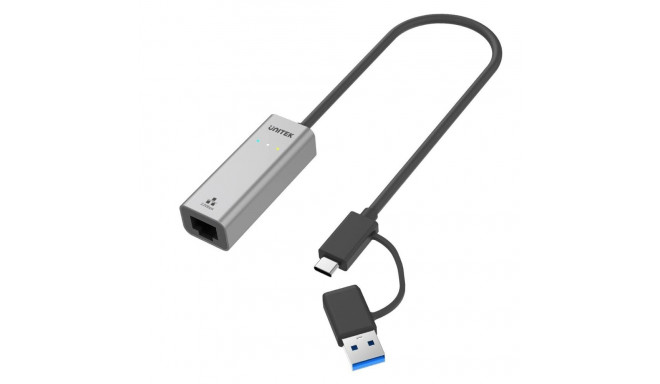 USB-C-Ethernet Adapter Unitek U1313C Hall 30 cm