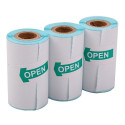 Sticker Paper for Thermal Label Printer, D30mm x 52mm, 3 rolls