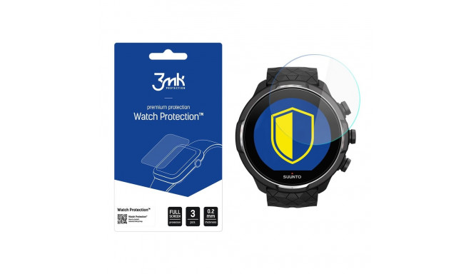 3mk Watch Protection™ v. FlexibleGlass hybrid glass on Suunto 9 Baro Titanium