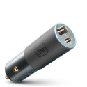 3mk Hyper Car Charger USB-C USB-A 100W - silver