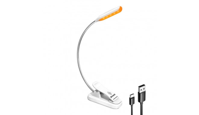 Wireless lamp Glocusent clip-on book light, USB-C (White)