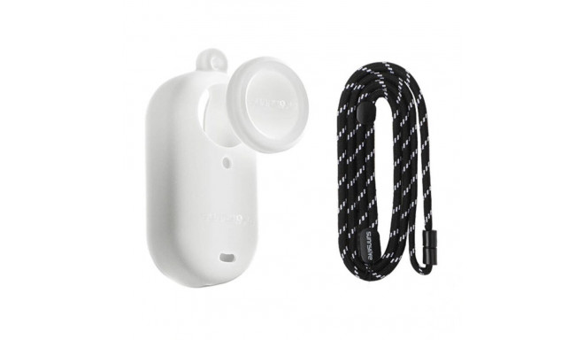 Silicone case with a leash Sunnylife for Insta360 GO 3S (white)