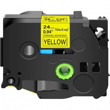 Kleepkirjalint/markeerimislint BROTHER Strong TZE-S651 24mm must/kollasel analoog