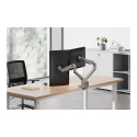 NEOMOUNTS Next Slim Desk Mount double display topfix clamp/grommet silver