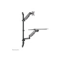 NEOMOUNTS wall mounted sit-stand workstation Screen Keyboard & Mouse