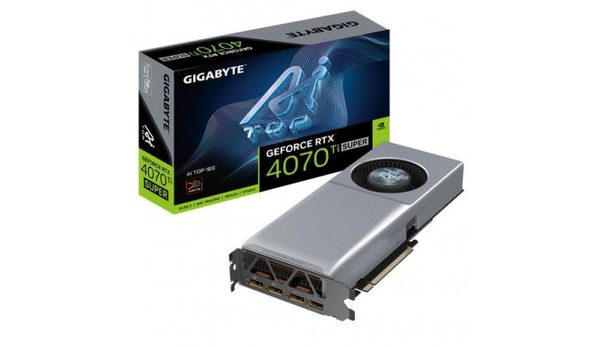 GIGABYTE GeForce RTX 4070 Ti SUPER AI TOP 16G Graphics Card - 16GB GDDR6X, 256bit, PCI-E 4.0, 2610MH