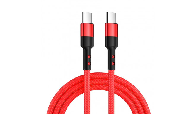 Caruba USB C to USB C 60W Cable 30cm Red