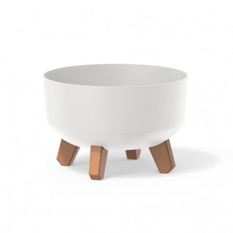 Doniczka Gracia Low DGRL240L valge