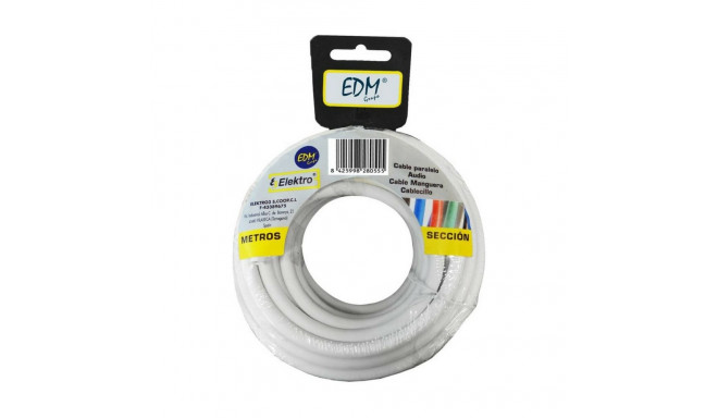 Cable EDM 28143 White 3 x 1,5 mm 15 m