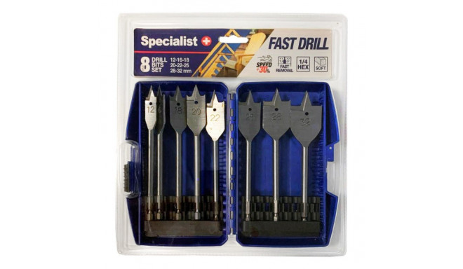 SPECIALIST+ feather drill set, 8 pcs.