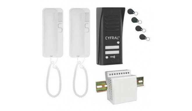 INTERCOM CYFRAL COSMO 2-TENANT BLACK