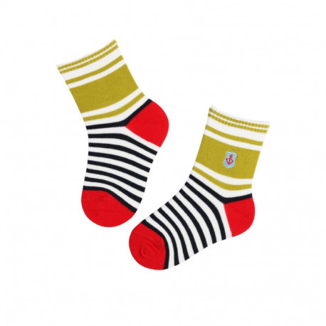 SOKISAHTEL CASPAR tumesinised triibulised sokid lastele 438, 439, 443