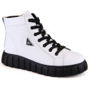 Leather ankle boots on the Filippo W PAW382B platform, white (41)