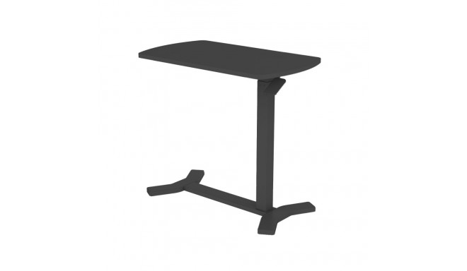 Töölaud ERGO ühe jalaga 70x40xH67,5-106cm, manuaalne, must