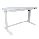 Desk ERGO with 1 motor 120x60xH72-121cm, white