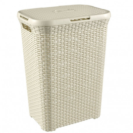 Curver Natural Style 60L kreemikas pesukorv