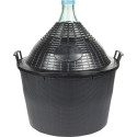 DEMIJOHN FOR WINE IN PLASTIC BASKET 34 L