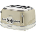 Ariete Vintage 4-slot toaster 156 (beige, 1,600 watts, for 4 slices of toast) Ariete Vintage 4-slot toaster 156 (beige, 1,600 watts, for 4 slices of toast)