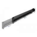 DeLOCK 19 mounting rail, length adjustable 368 - 600 mm for network cabinet, mounting rails (black, 