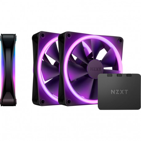 ventilaatorid F120 RGB DUO 120x120x25 3tk RGB-kontroller kaasas, must