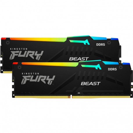 Kingston DDR5 64GB - 6000 - CL - 36 - Dual-Kit - KF560C36BBEAK2-64, Beast, RGB
