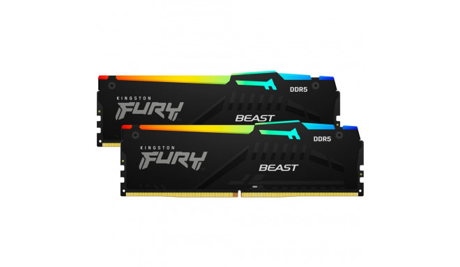 Kingston DDR5 64GB - 6000 - CL - 36 - Dual-Kit - KF560C36BBEAK2-64, Beast, RGB