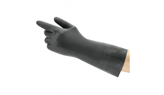 Safety chemical gloves Ansell AlphaTec Neoprene 29-500, length 300mm, black, size 10